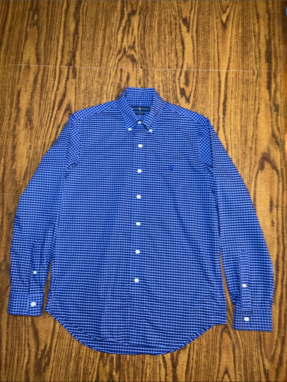 Ralph Lauren Polo Blue Plaid button down shirt